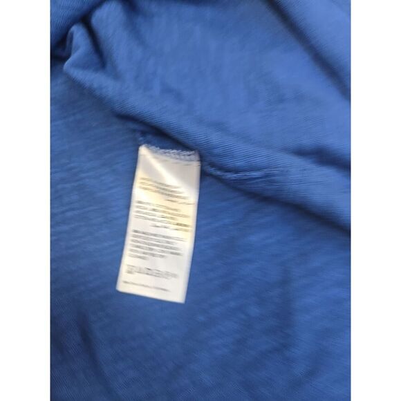 CHICO'S SHIRT Size 3 Women's XL/16 Solid Blue V-Neck Cotton Modal 3/4 Sleeve - Picture 4 of 8